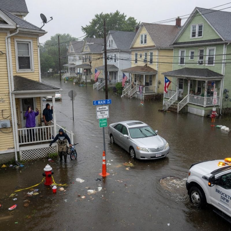 Brockton neighborhood flooding